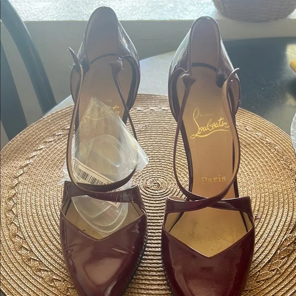 Christian Louboutin Burgundy Women's Shoes - Picture 1 of 12